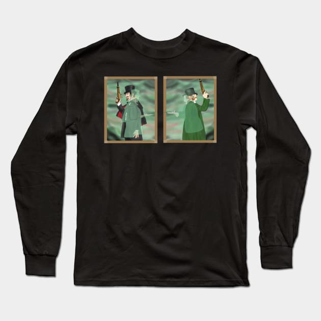 Dueling Ghosts- Haunted Mansion Long Sleeve T-Shirt by tesiamarieart